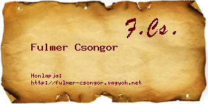 Fulmer Csongor névjegykártya