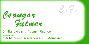 csongor fulmer business card